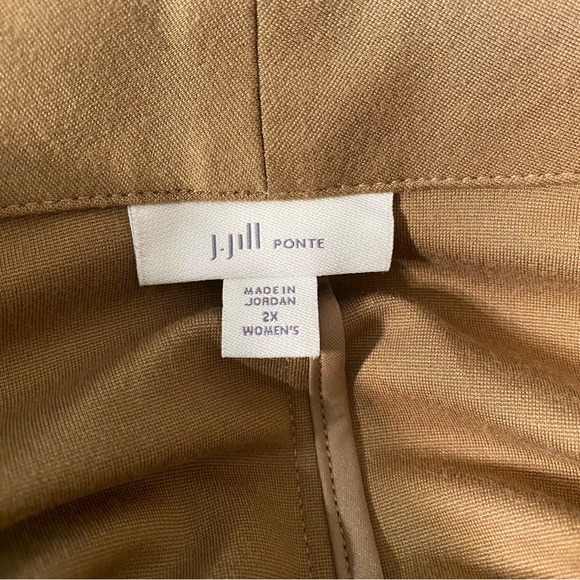 J Jill Ponte Blazer Women’s 2X EUC Like New Neutral Button Pockets Plus Size - Picture 2 of 3